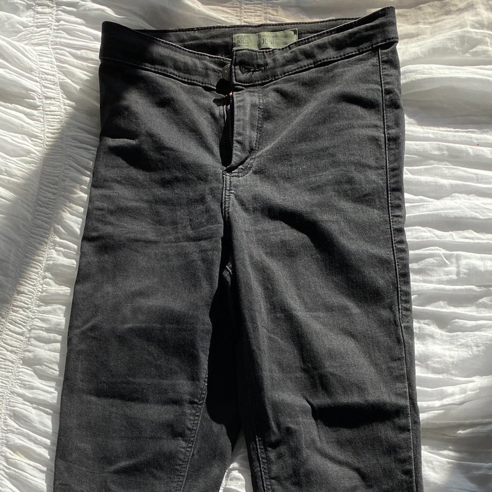 Topshop Moto Joni Jeans in washed black size 26/34